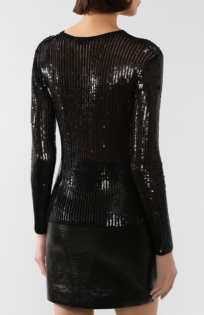 Пуловер из смеси льна и шелка SAINT LAURENT, арт. 591089/YA2HK, фото 4