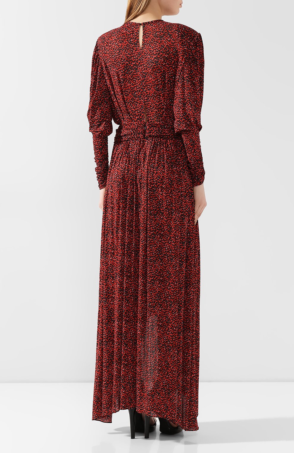 Платье из вискозы ISABEL MARANT красного цвета по цене 111500 руб., арт. R01502-19A026I/JUCIENNE, фото 4 Платье из вискозы ISABEL MARANT, арт. R01502-19A026I/JUCIENNE, фото 4