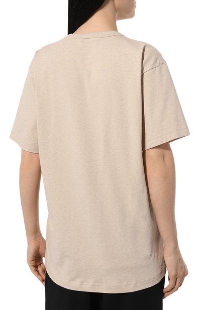 Хлопковая футболка ACNE STUDIOS бежевого цвета по цене 17750 руб., арт. NASH FACE633, фото 4 Хлопковая футболка ACNE STUDIOS, арт. NASH FACE633, фото 4