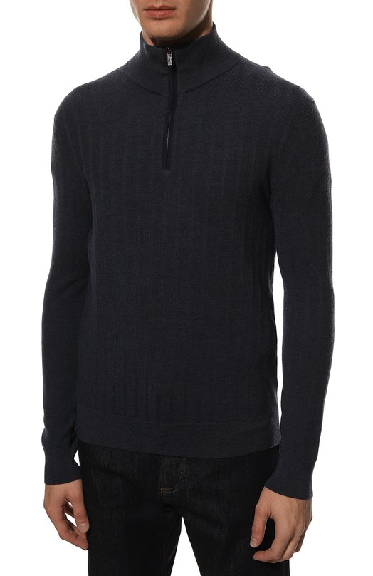 Шерстяной джемпер Il Borgo Cashmere Синий, фото 3