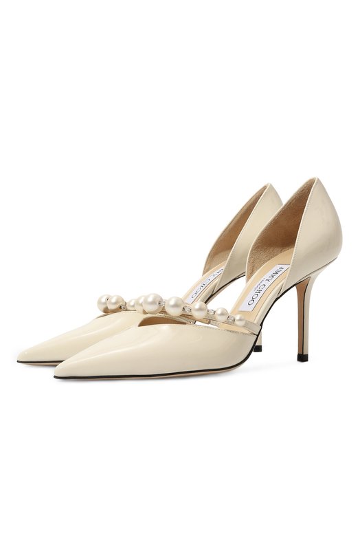 Лакированные туфли Aurelie 85 Jimmy Choo AURELIE 85/XKM Кремовый AURELIE 85/XKM