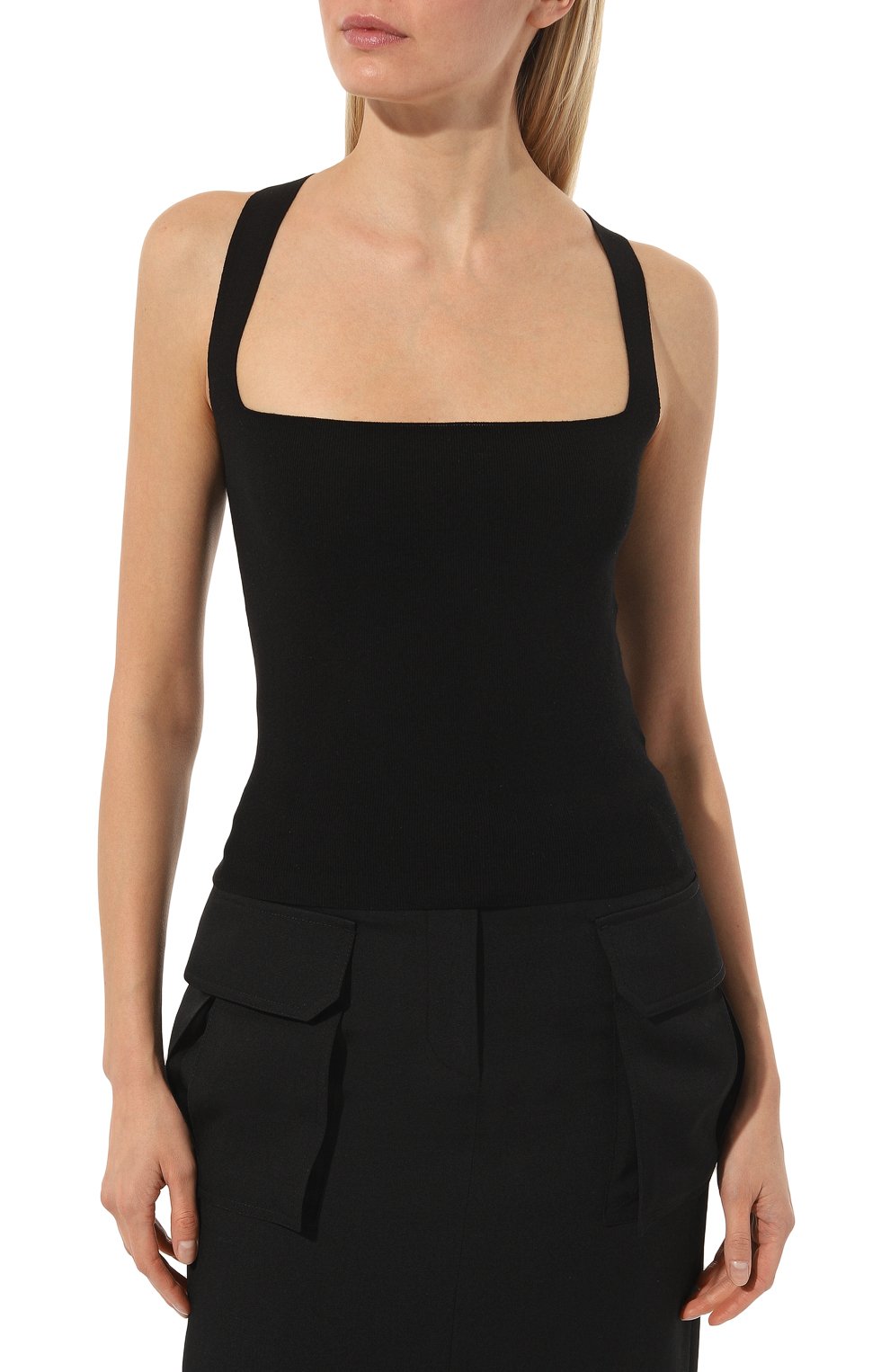 Топ из вискозы DRIES VAN NOTEN черного цвета по цене 47900 руб., арт. 231-011217-6711, фото 3 Топ из вискозы DRIES VAN NOTEN, арт. 231-011217-6711, фото 3