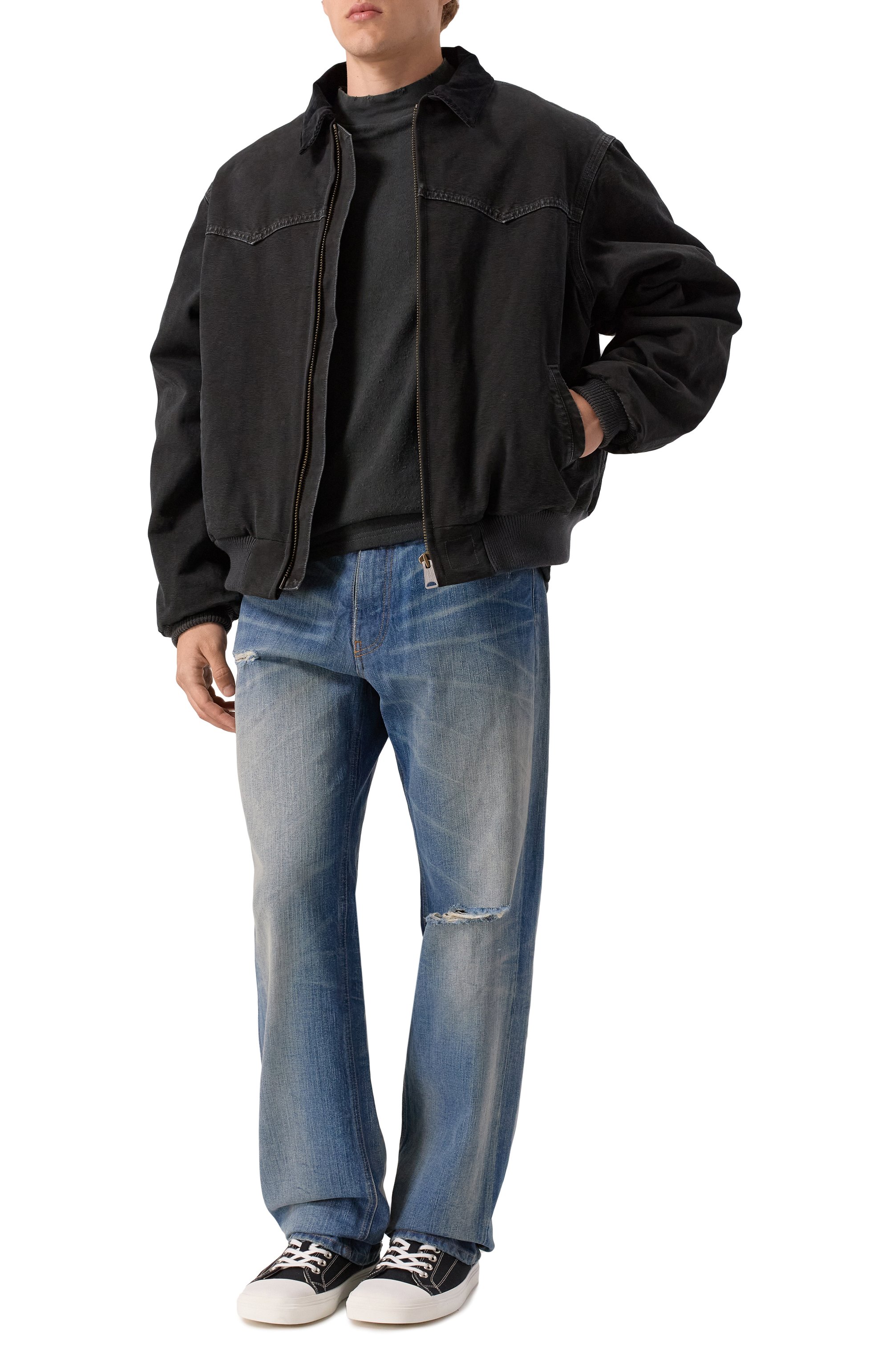 Хлопковый бомбер MAISON MARGIELA черного цвета по цене 287500 руб., арт. S50AM0640/M35255, фото 2 Хлопковый бомбер MAISON MARGIELA, арт. S50AM0640/M35255, фото 2