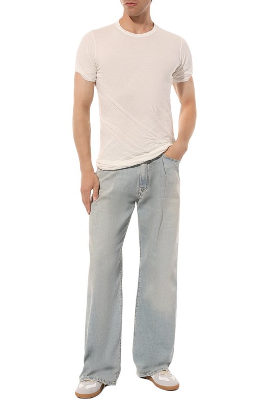 Хлопковая футболка Rick Owens RU02D6256/UC Белый  RU02D6256/UC Фото 2