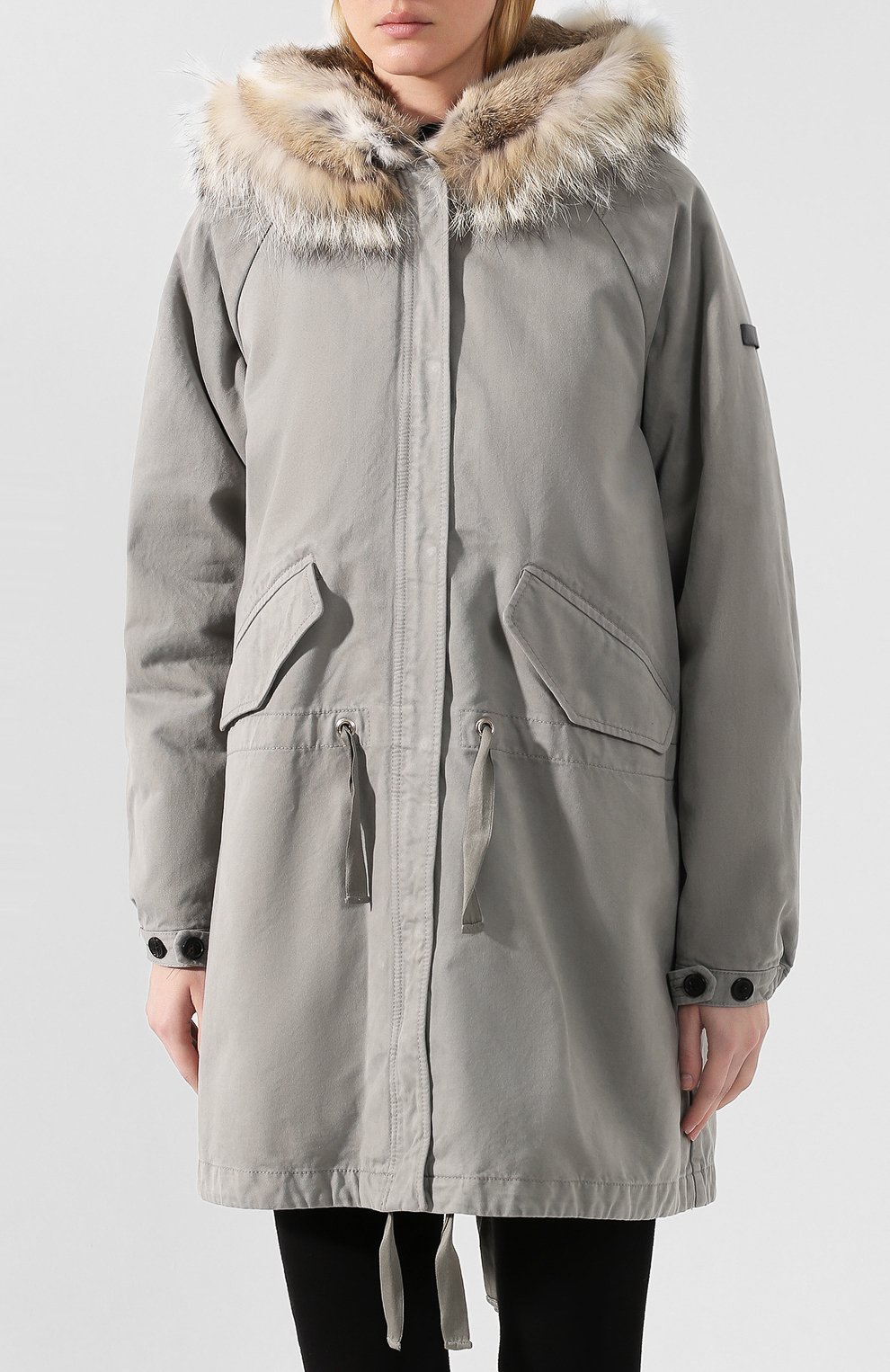 Парка с меховой подкладкой LEMPELIUS серого цвета по цене 174500 руб., арт. 6000/279RC, фото 3 Парка с меховой подкладкой LEMPELIUS, арт. 6000/279RC, фото 3