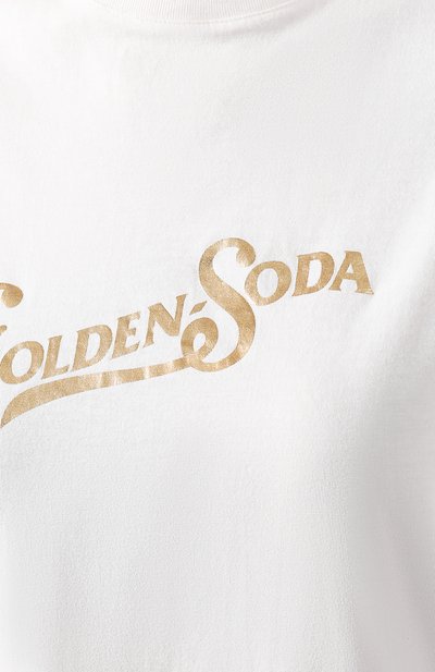 Хлопковая футболка GOLDEN GOOSE DELUXE BRAND белого цвета по цене 18050 руб., арт. G35WP124.S1, фото 5 Хлопковая футболка GOLDEN GOOSE DELUXE BRAND, арт. G35WP124.S1, фото 5