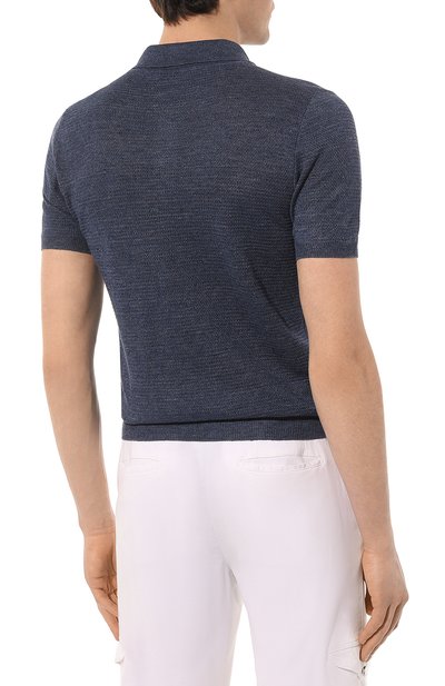 Поло изо льна и шелка CORNELIANI, арт. 93M566-9325161, фото 4