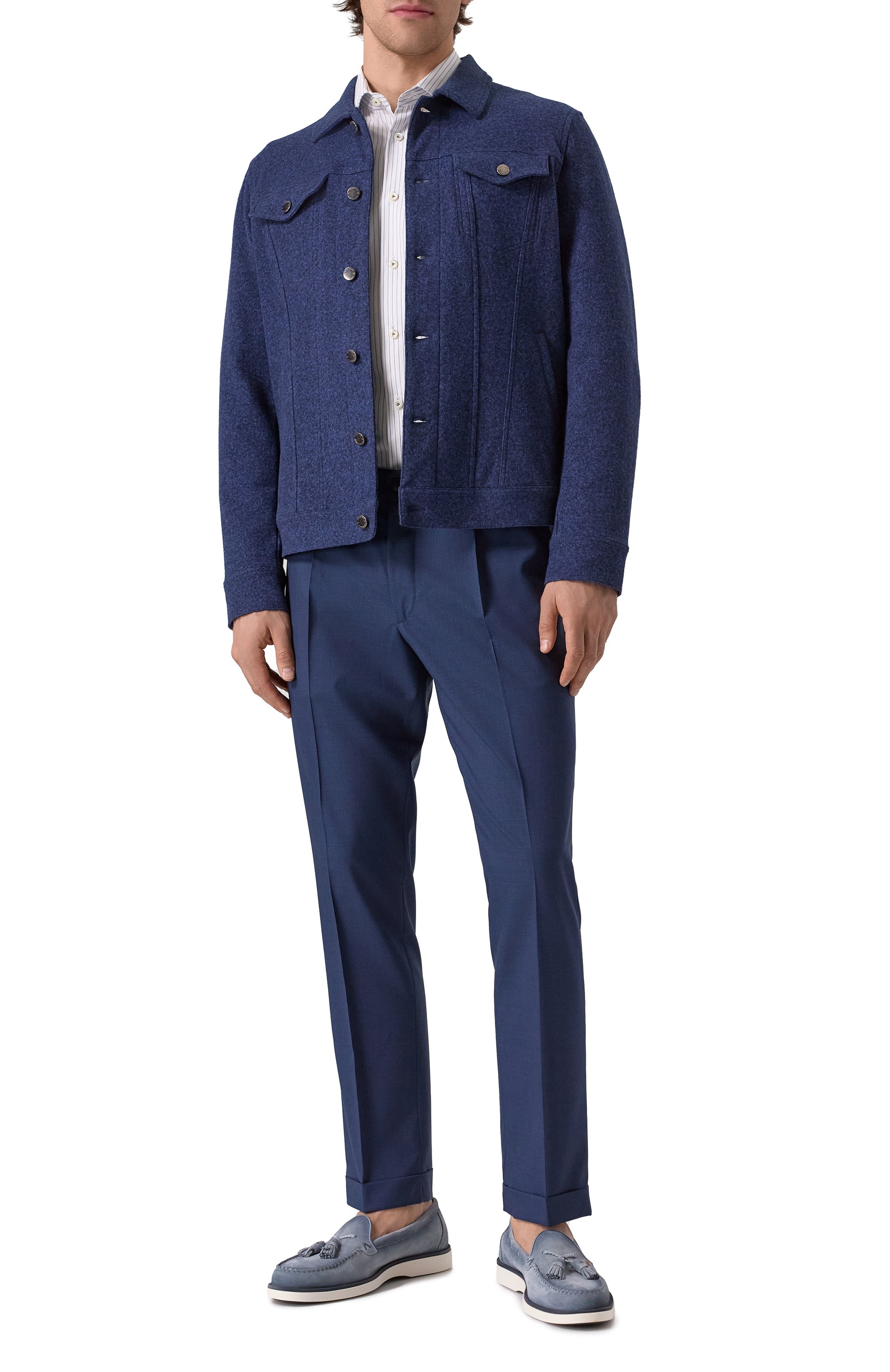 Замшевые лоферы detroit SANTONI, арт. MGDG19037PABSRVR, фото 2