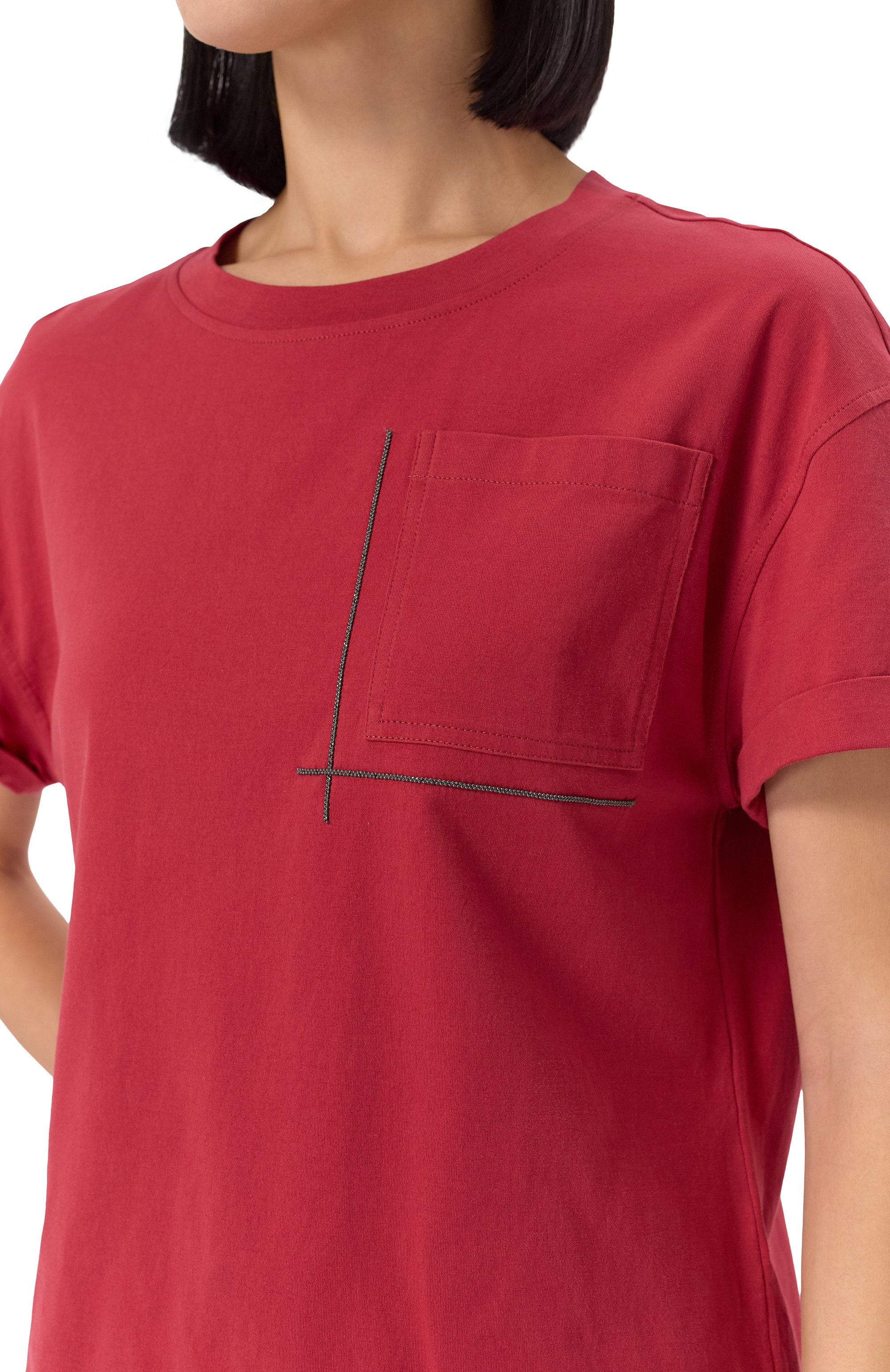 Хлопковая футболка BRUNELLO CUCINELLI, арт. M0T81HA850, фото 5