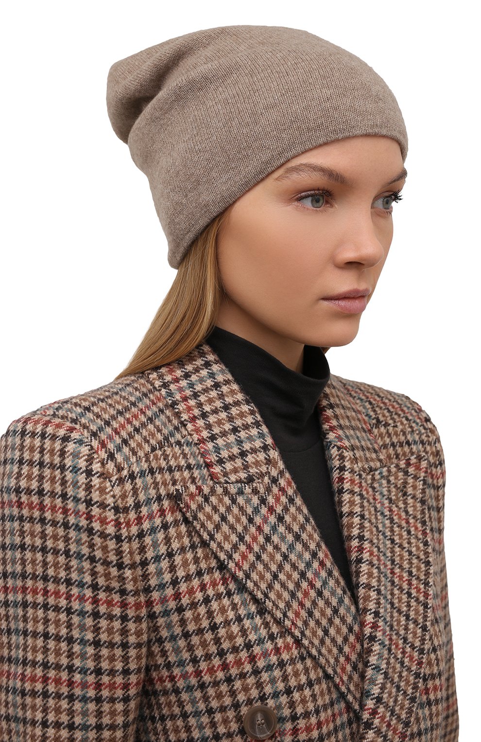 Кашемировая шапка TEGIN бежевого цвета по цене 14850 руб., арт. 1104, фото 2 Кашемировая шапка TEGIN, арт. 1104, фото 2