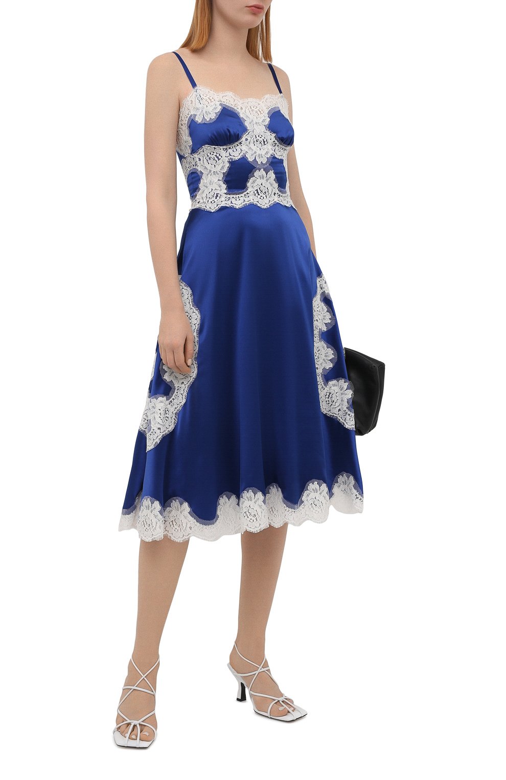 Платье из шелка и хлопка DOLCE & GABBANA, арт. I6AE2W/FUACD, фото 2