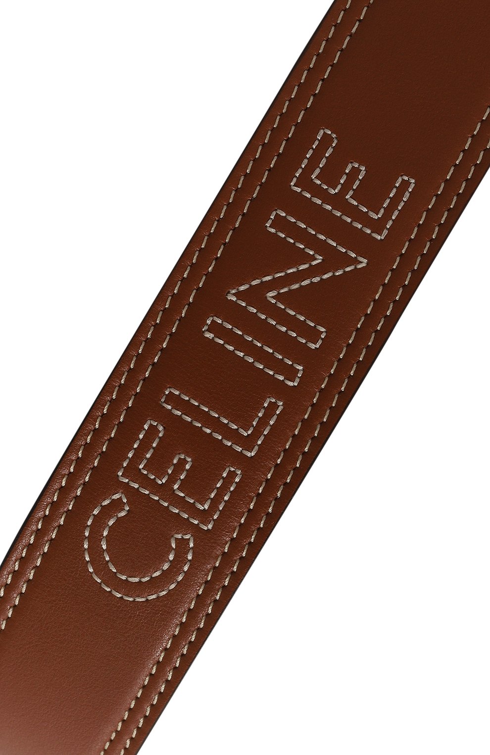 Кожаный ремень для сумки CELINE коричневого цвета по цене 79150 руб., арт. 49S103AFW, фото 3 Кожаный ремень для сумки CELINE, арт. 49S103AFW, фото 3
