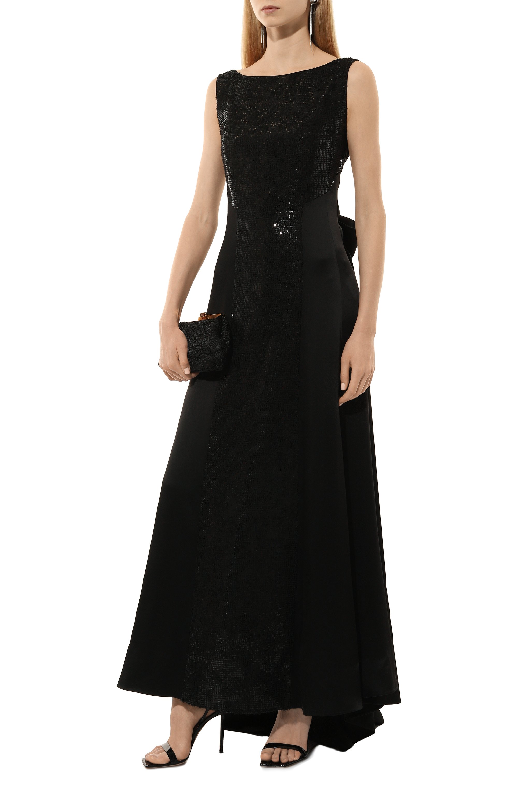 Атласное платье с отделкой пайетками FREEAGE, арт. WS25.DR148.4019.900, фото 2