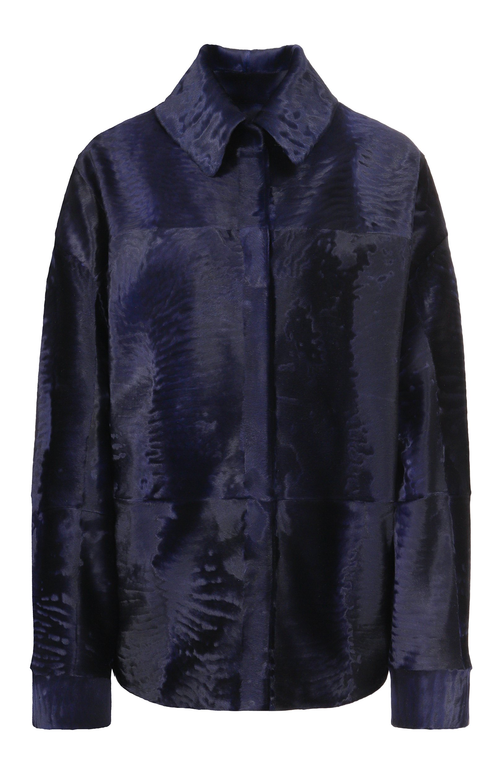 Куртка-рубашка из каракульчи MVST, арт. M022/KARAKULCHA NAVY, фото 1
