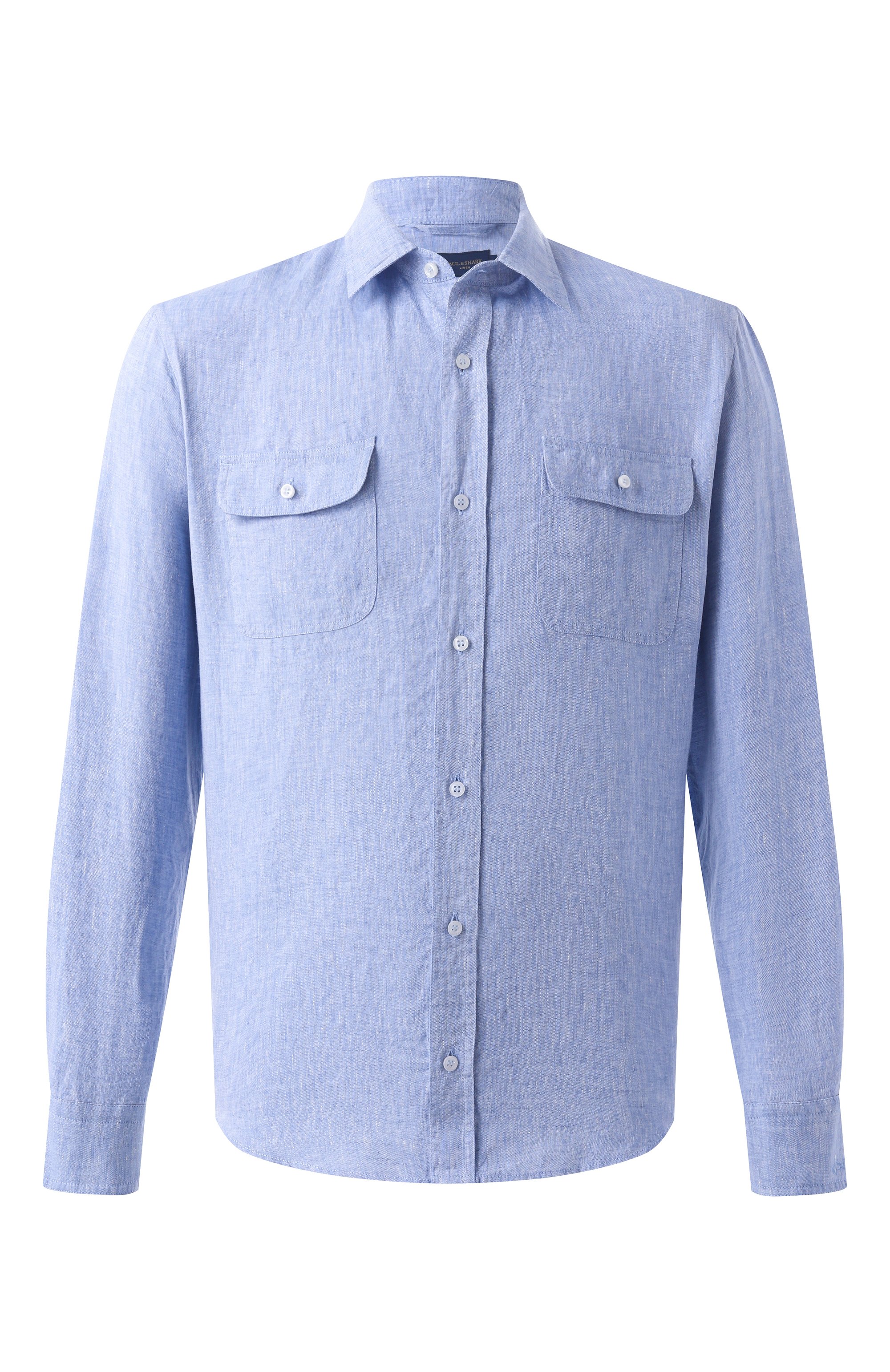 Льняная рубашка PAUL&SHARK голубого цвета по цене 46650 руб., арт. 25413252/L, фото 1 Льняная рубашка PAUL&SHARK, арт. 25413252/L, фото 1