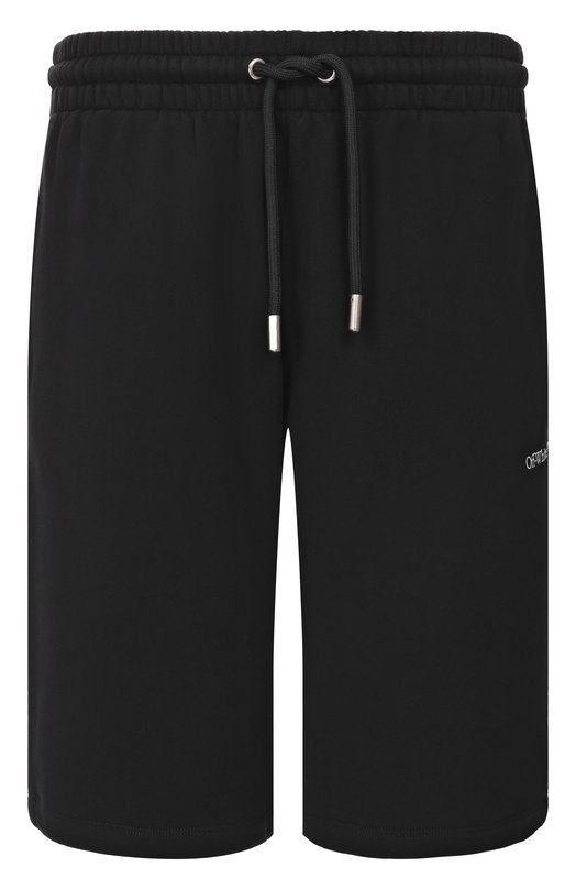 Хлопковые шорты Off-White 0MCI013F25FLE007 Чёрный 0MCI013F25FLE007