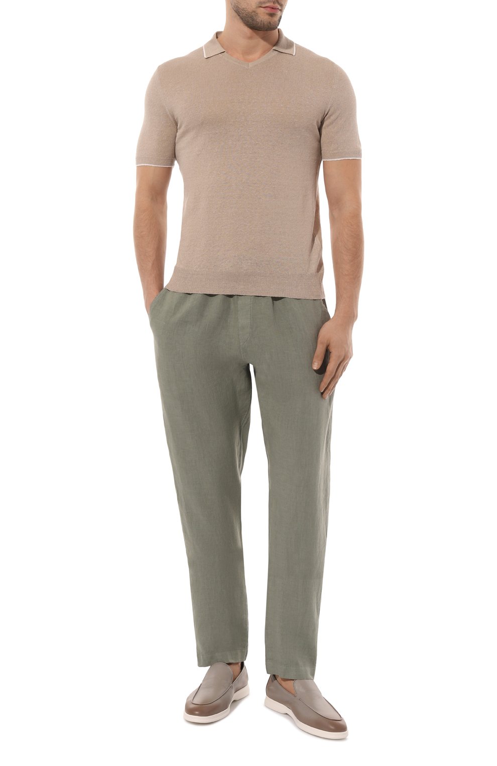 Поло изо льна и хлопка FEDELI, арт. 6UE05428, фото 2