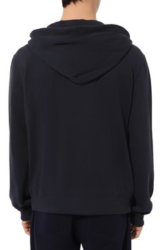 Мужской хлопковая толстовка DOLCE & GABBANA темно-синего цвета, арт. G9ABIT/G7M4Y | Фото 4 (Драгоценные камни: Проставлено; Материал внешний: Хлопок; Рукава: Длинные; Материал сплава: Проставлено; Длина (для топов): Стандартные; Мужское Кросс-КТ: Толстовка-одежда; Стили: Кэжуэл)