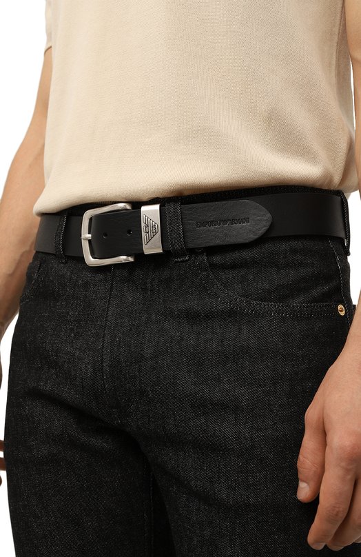 Кожаный ремень Emporio Armani Y4S201/YDD6G Чёрный  Y4S201/YDD6G Фото 2
