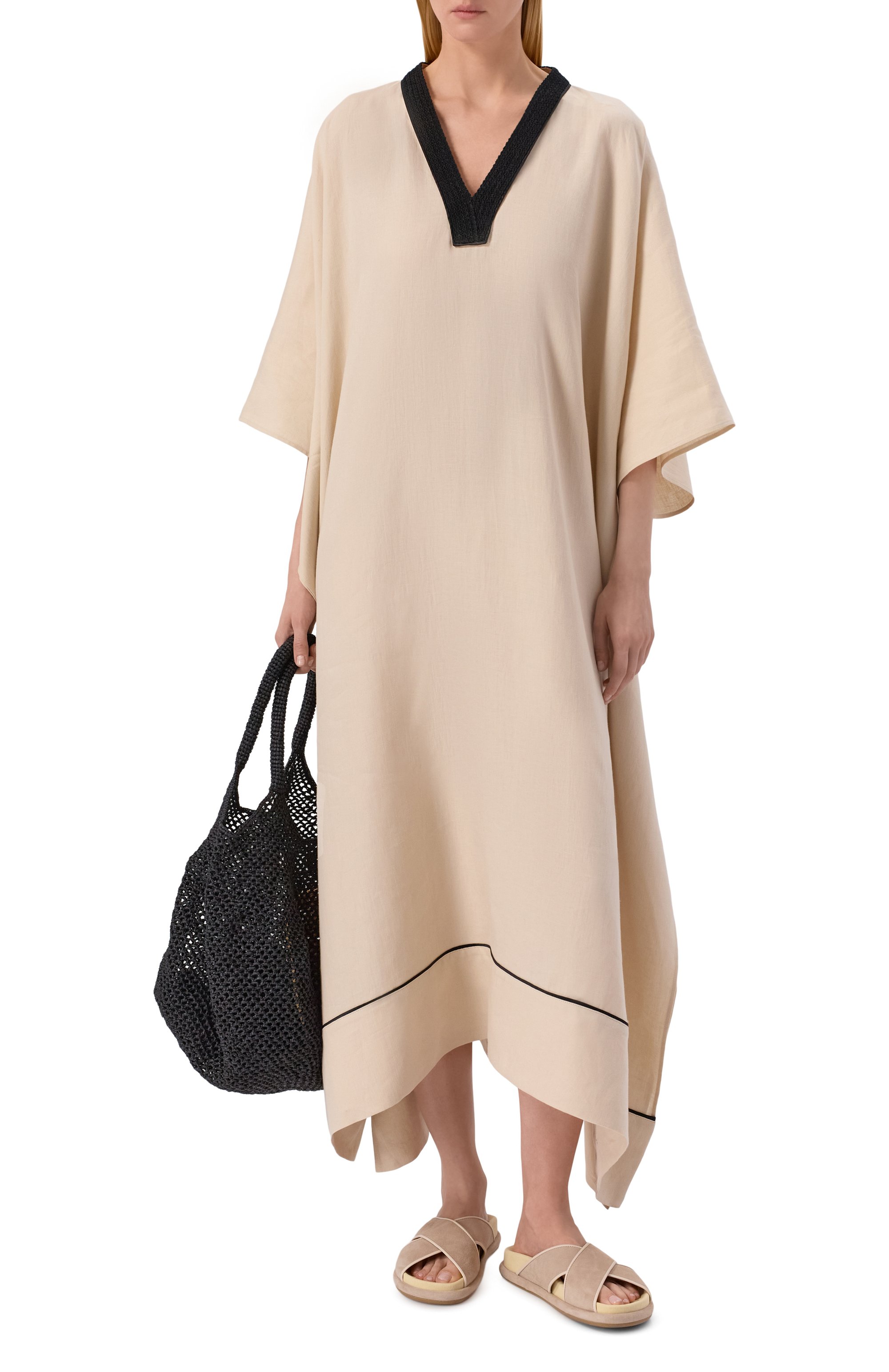 Замшевые шлепанцы SANTONI бежевого цвета по цене 97550 руб., арт. WHXG72177G0MNUPI, фото 3 Замшевые шлепанцы SANTONI, арт. WHXG72177G0MNUPI, фото 3