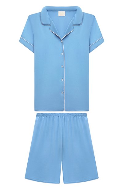 Пижама из вискозы STORY LORIS синего цвета по цене 17200 руб., арт. 36821, фото 1 Пижама из вискозы STORY LORIS, арт. 36821, фото 1