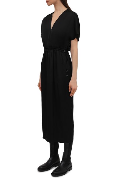 Платье из вискозы DRIES VAN NOTEN черного цвета по цене 88350 руб., арт. 211-11088-2146, фото 3 Платье из вискозы DRIES VAN NOTEN, арт. 211-11088-2146, фото 3