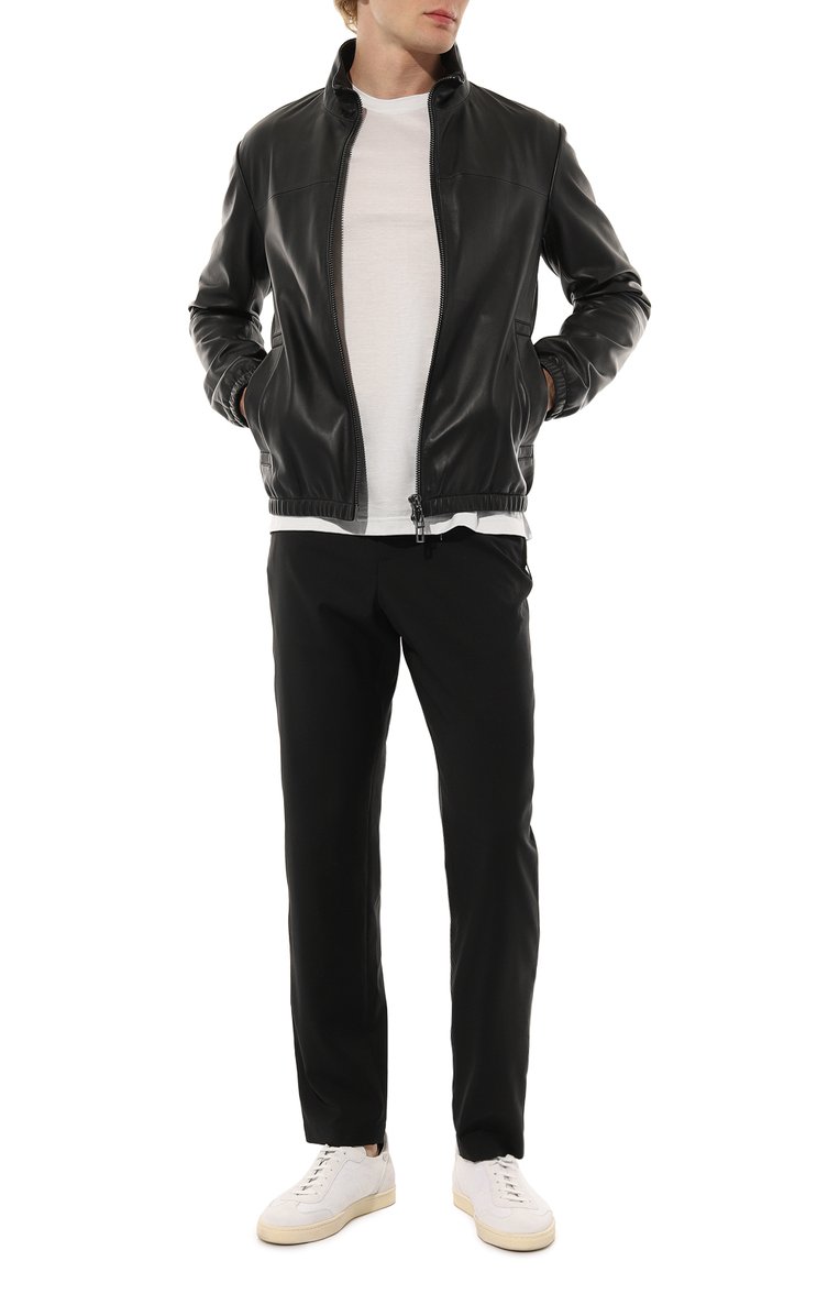 Кожаный бомбер EMPORIO ARMANI, арт. 01R55P/01P54, фото 1