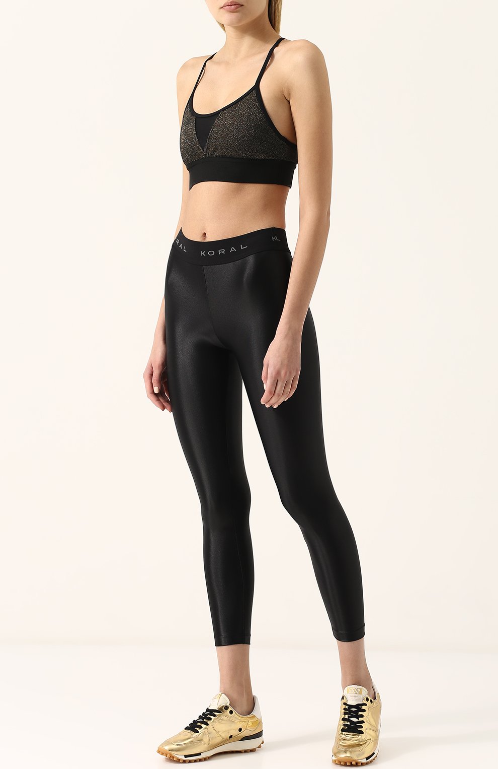 Укороченный спортивный топ с металлизированной нитью KORAL, арт. A237Q02, фото 2