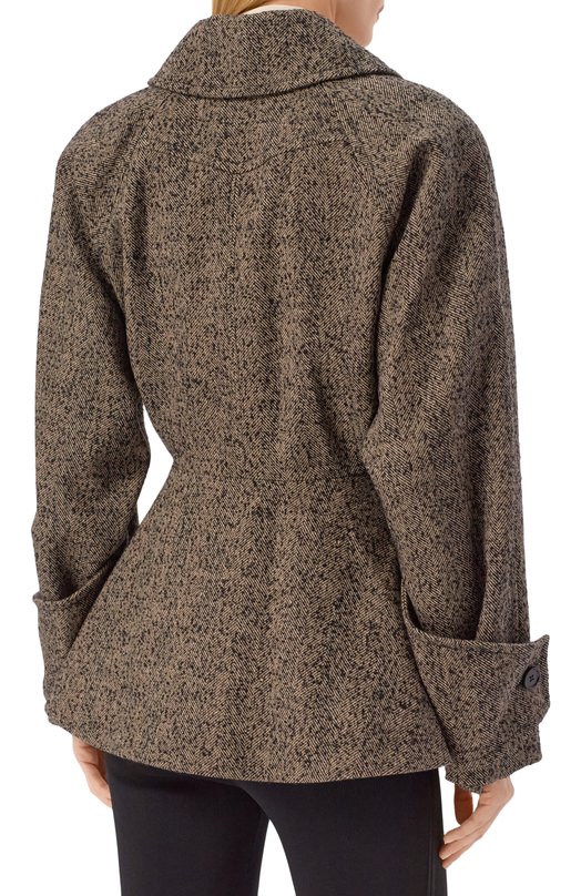 Шерстяное полупальто Chloé CH26SMA60263 Коричневый  CH26SMA60263 Фото 4