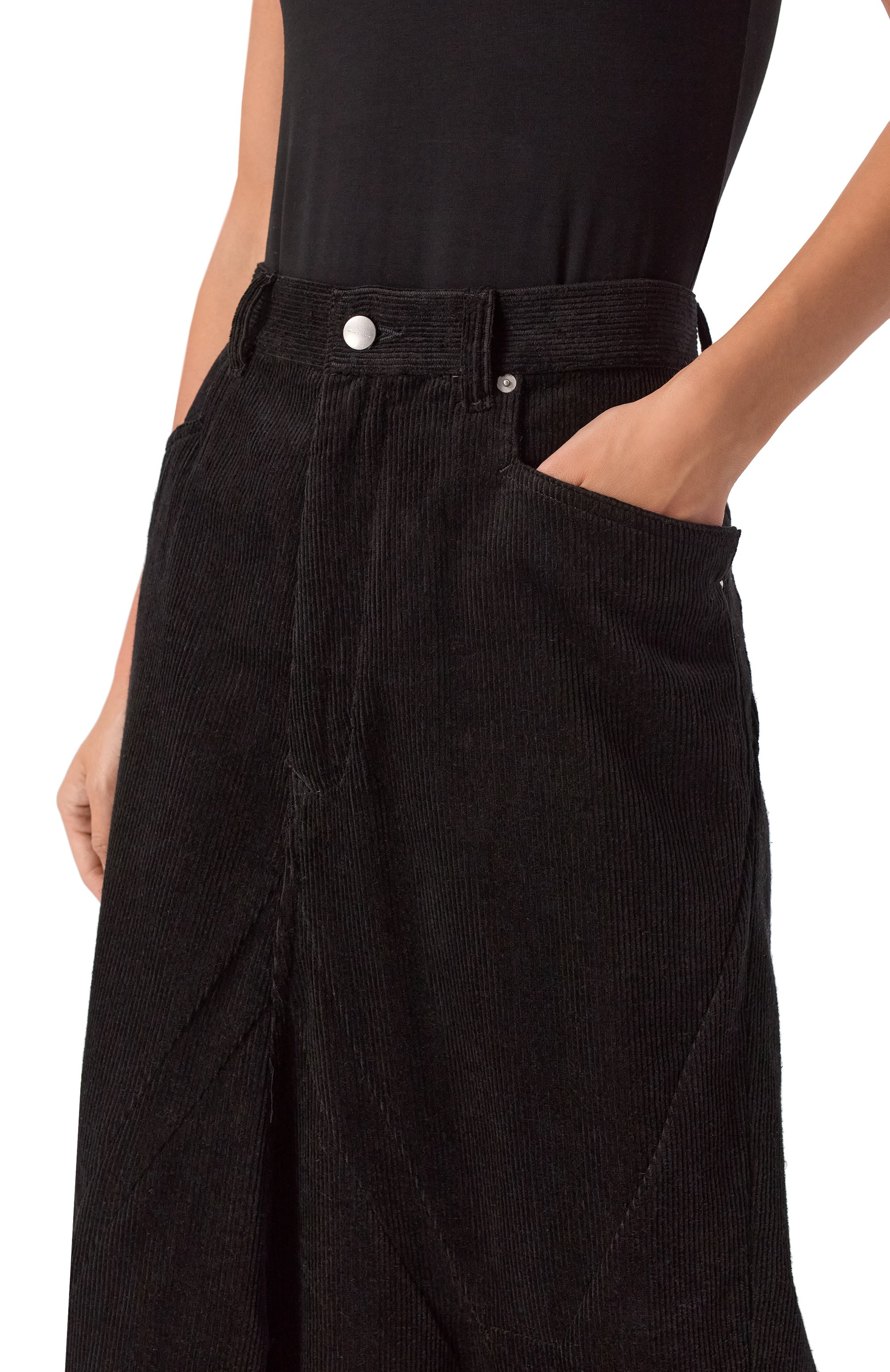 Вельветовая юбка RICK OWENS черного цвета по цене 96550 руб., арт. RP02E4367/MLC9, фото 5 Вельветовая юбка RICK OWENS, арт. RP02E4367/MLC9, фото 5