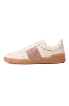 Женские кожаные кеды upvillage VALENTINO кремового цвета, арт. 6W2S0IL9/FCF | Фото 4 (Материал внешний: Натуральная кожа; Материал сплава: Проставлено; Подошва: Платформа; Драгоценные камни: Проставлено; Материал внутренний: Натуральная кожа; Материал утеплителя: Без утеплителя; Кросс-КТ: Низкие; Стили: Кэжуэл)