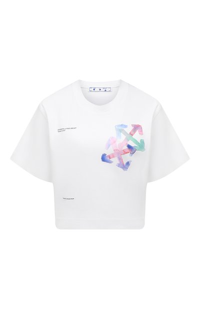 Женская хлопковая футболка OFF-WHITE, арт. 0WAA090S21JER001