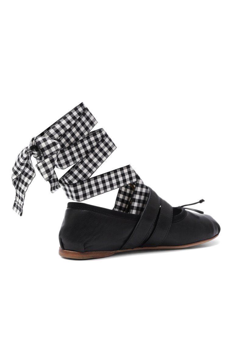 Кожаные балетки MIU MIU, арт. 5F466A-3H56-F0806-F-005, фото 3