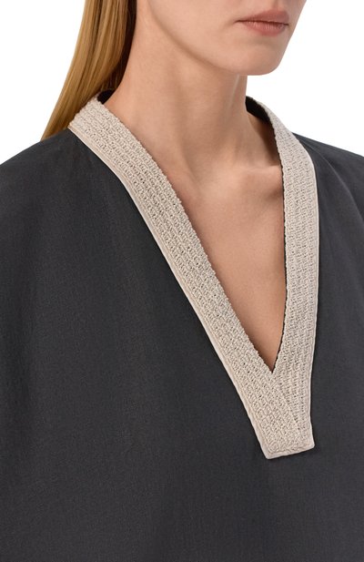 Льняная туника AGNONA, арт. TR1108E/U3049E, фото 4