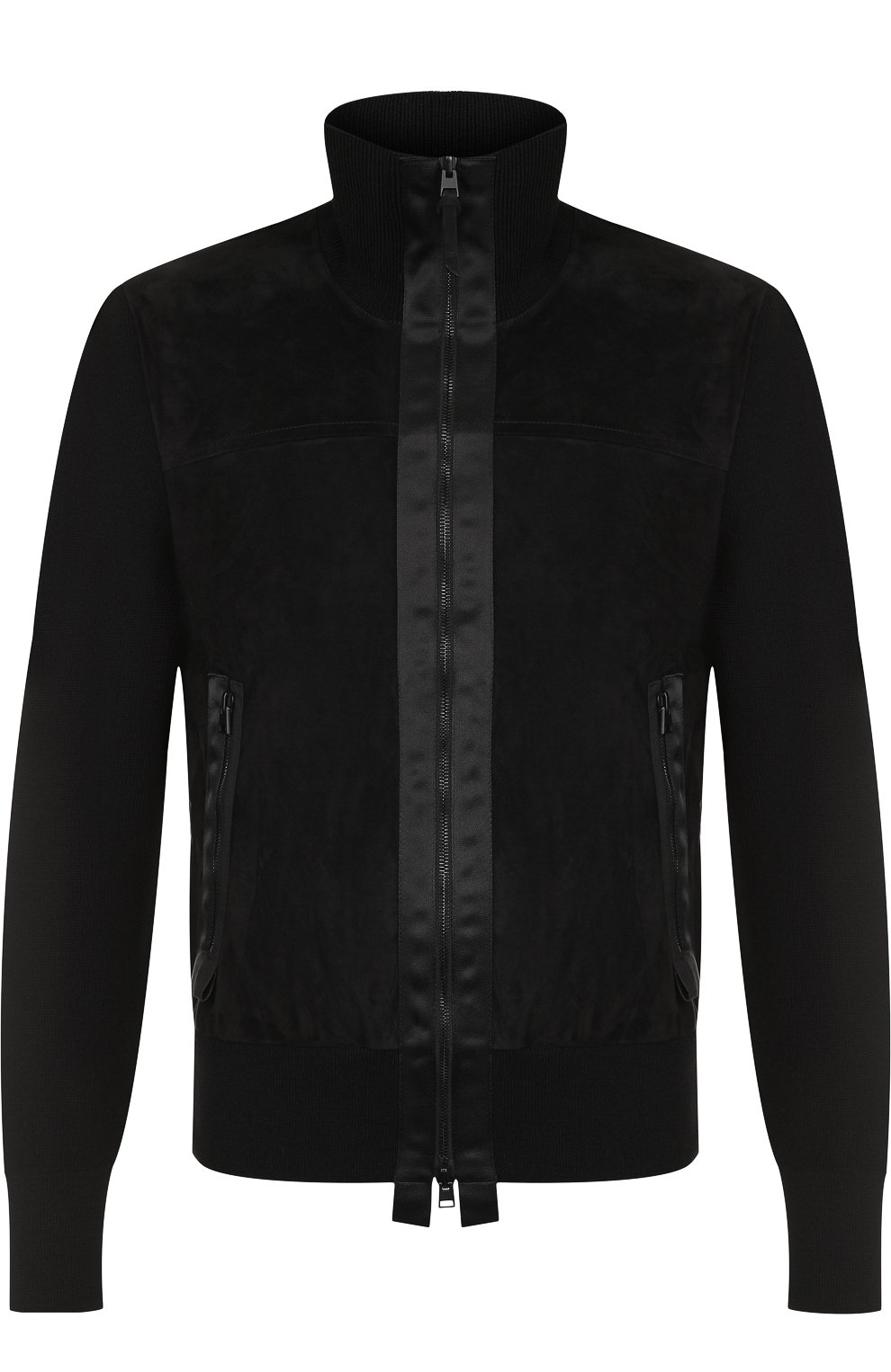 Шерстяной кардиган с кожаной вставкой TOM FORD, арт. BRM22/TFK157, фото 1