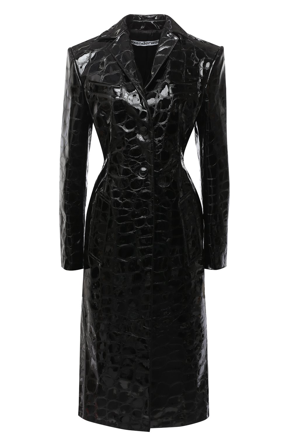 Кожаное пальто ALEXANDER WANG черного цвета по цене 236000 руб., арт. 1WC2203139, фото 1 Кожаное пальто ALEXANDER WANG, арт. 1WC2203139, фото 1