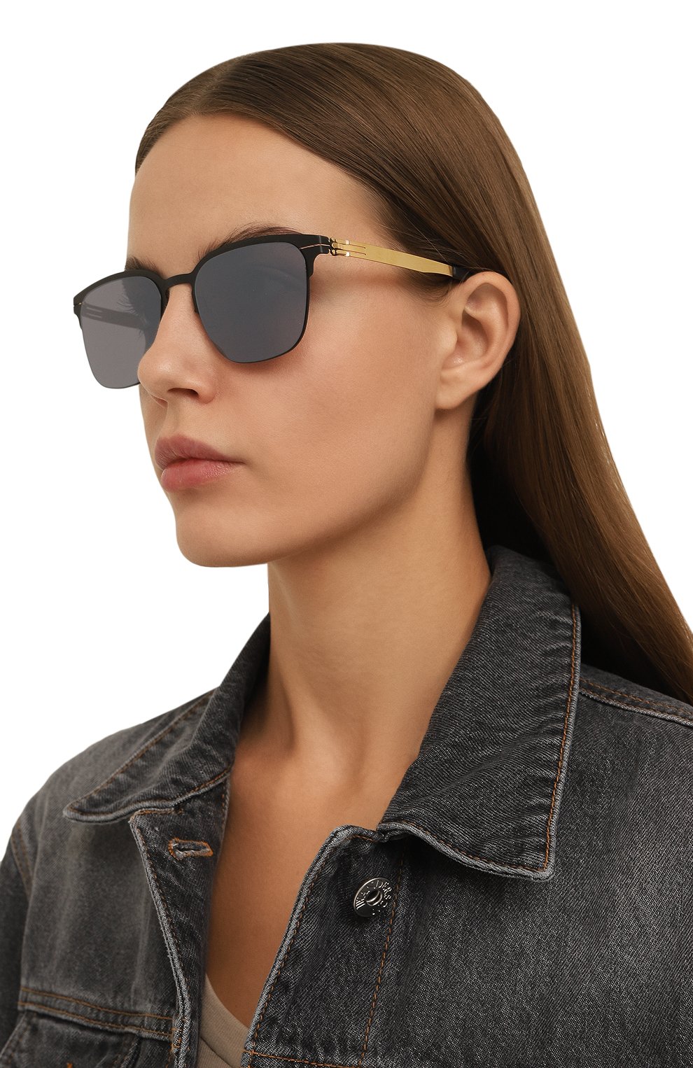 Солнцезащитные очки IC! BERLIN, арт. IB-THE ANTIHER0 SE BLACK SUN-G0LD BLACK MIRR0RED, фото 2