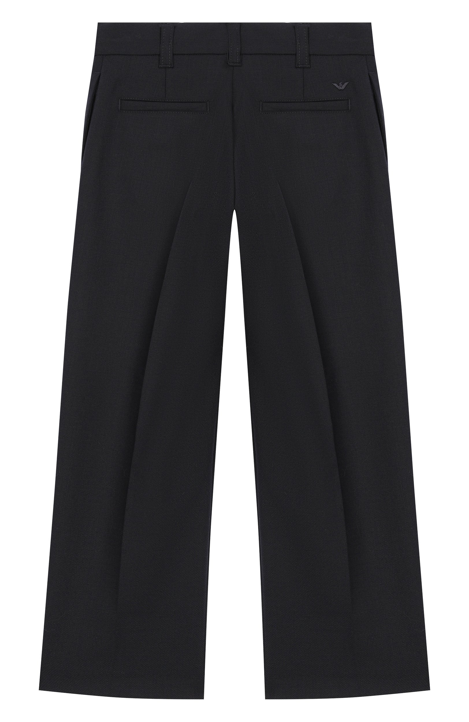 Брюки EMPORIO ARMANI темно-синего цвета по цене 23300 руб., арт. EB001921/AF26957, фото 2 Брюки EMPORIO ARMANI, арт. EB001921/AF26957, фото 2