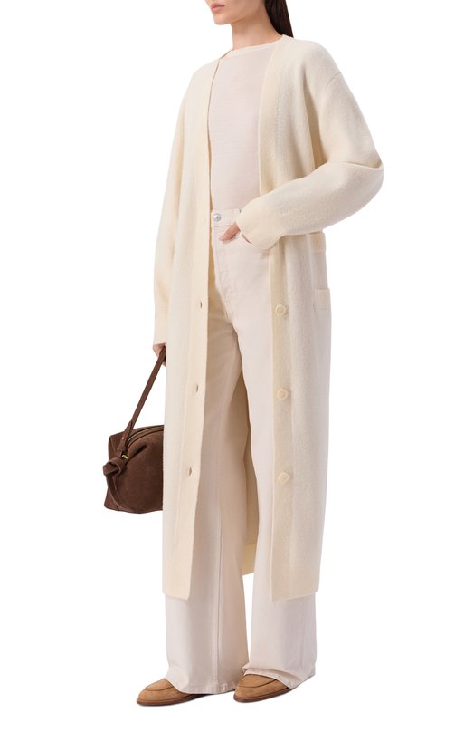 Шерстяной кардиган Windsor 52 DP639 10020543/30048299 Кремовый  52 DP639 10020543/30048299 Фото 2