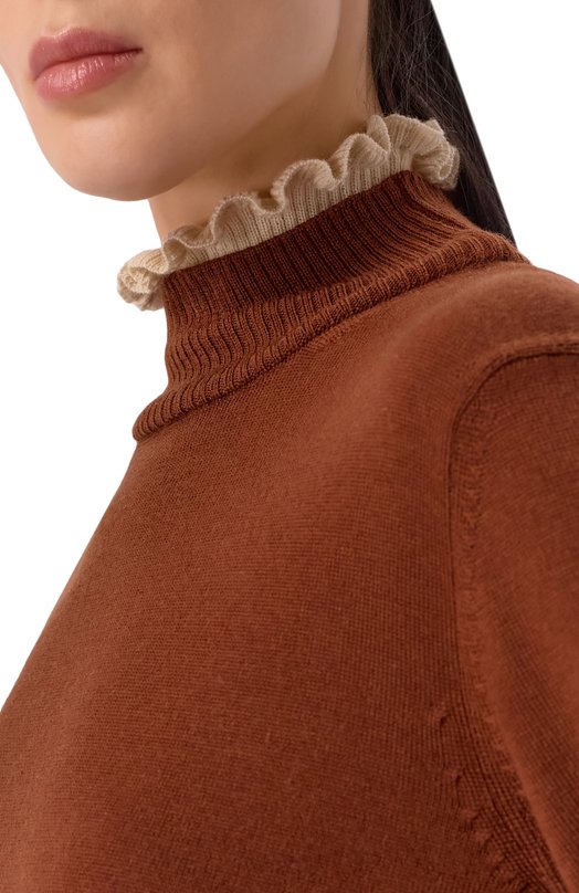Шерстяная водолазка Undercover UC2E8901 Коричневый  UC2E8901 Фото 5