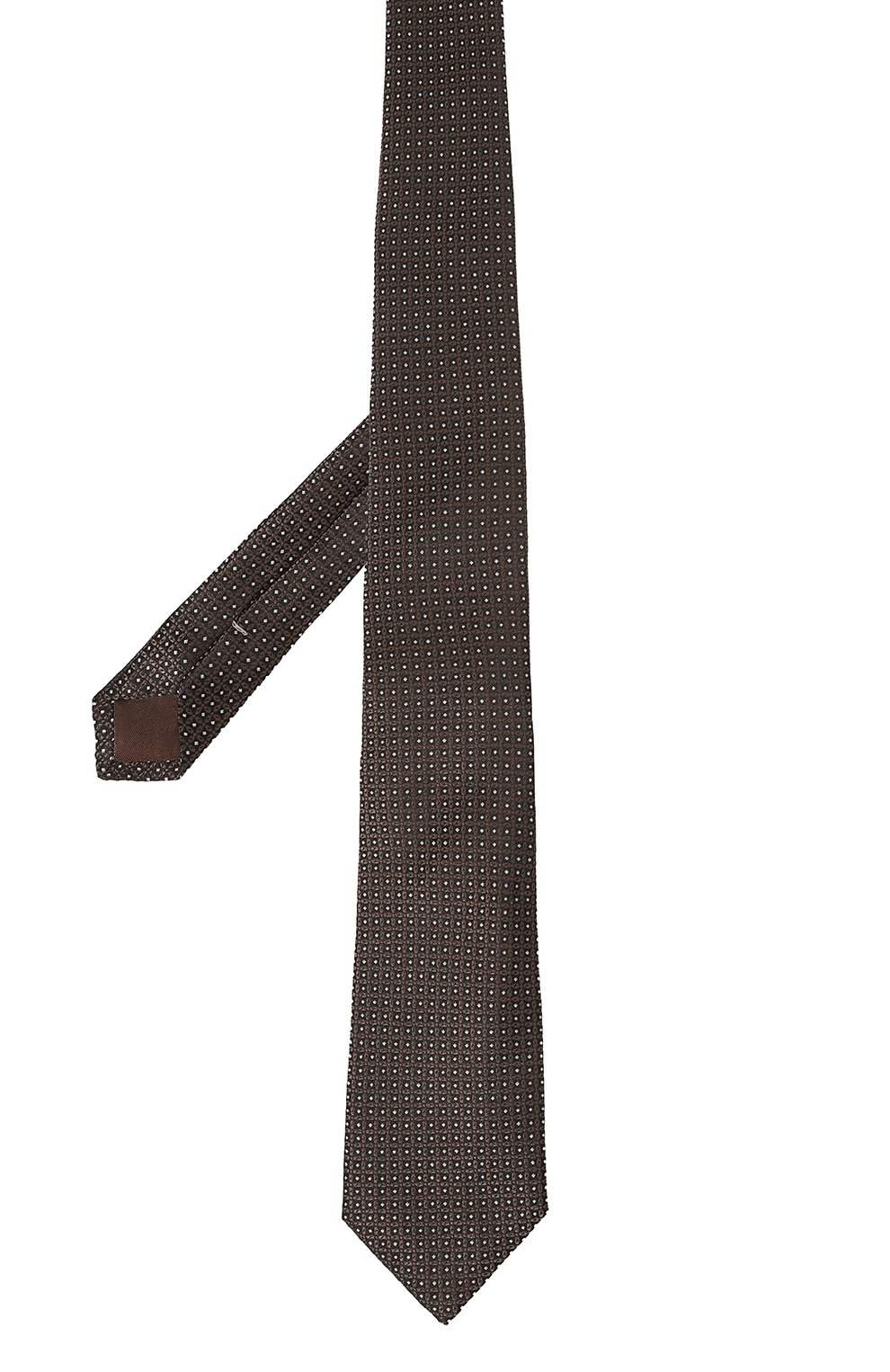 Шелковый галстук CANALI коричневого цвета по цене 16250 руб., арт. 18/HJ04131, фото 3 Шелковый галстук CANALI, арт. 18/HJ04131, фото 3