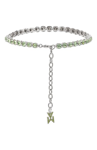 Женская анклет tennis AMINA MUADDI, арт. TENNIS ANKLET/CRYSTALS SILVER BASE/SWA