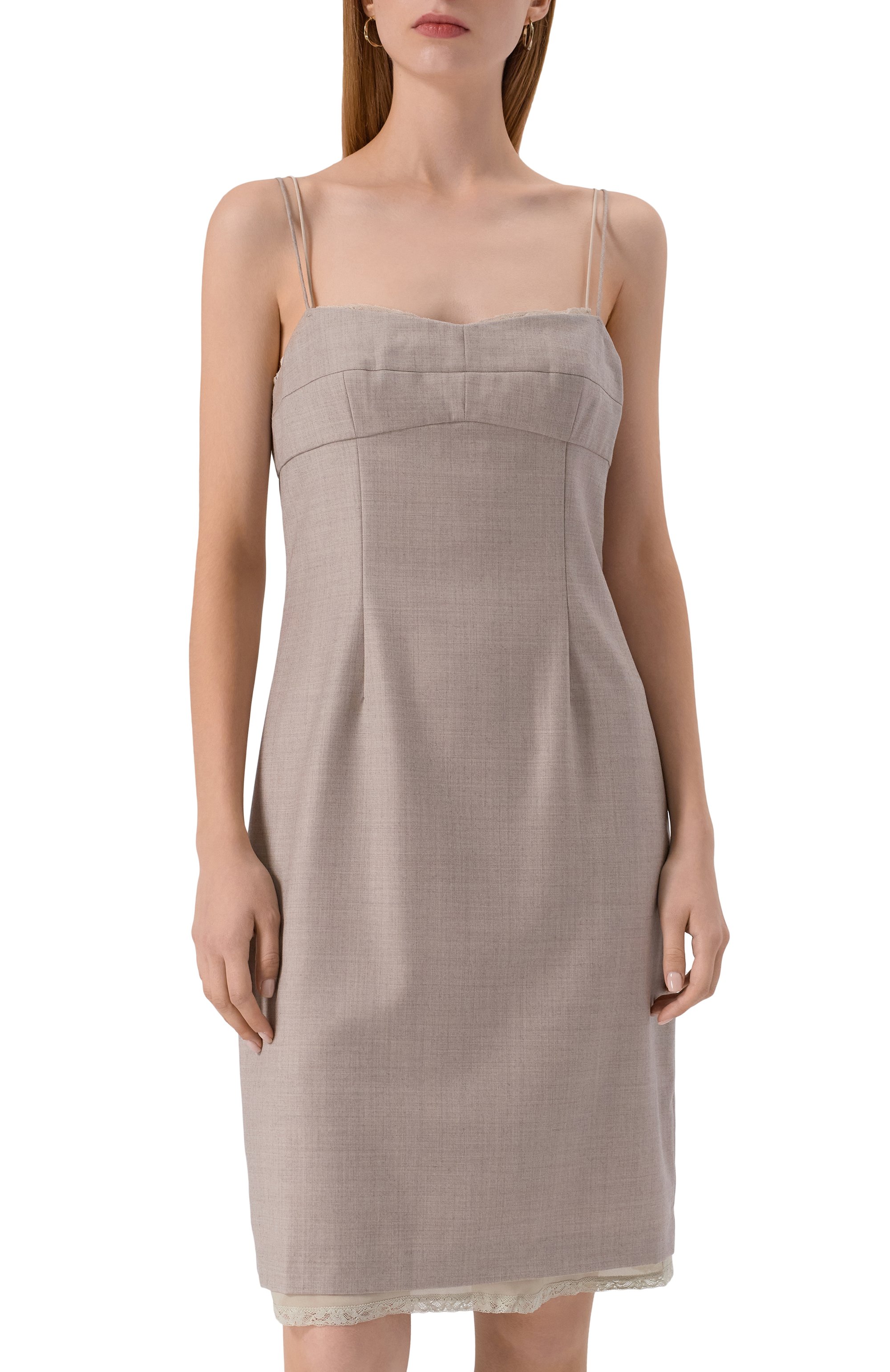 Шерстяное платье 12 STOREEZ бежевого цвета по цене 29000 руб., арт. 132840, фото 3 Шерстяное платье 12 STOREEZ, арт. 132840, фото 3