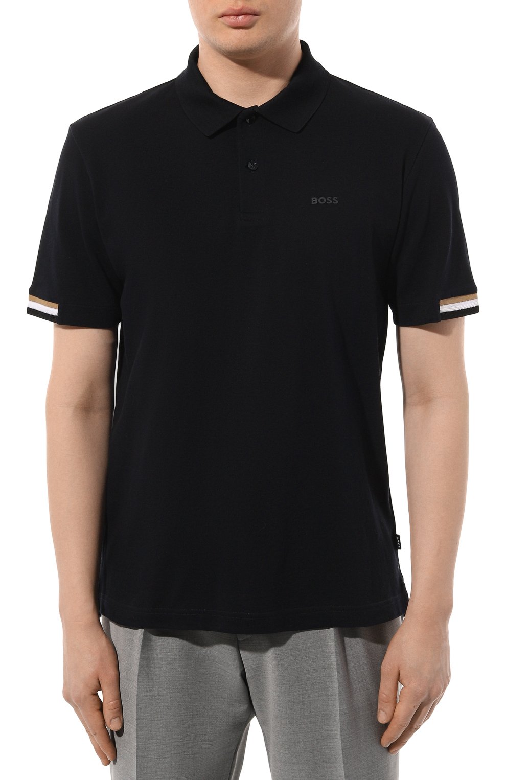 Хлопковое поло BOSS, арт. 50467113, фото 3