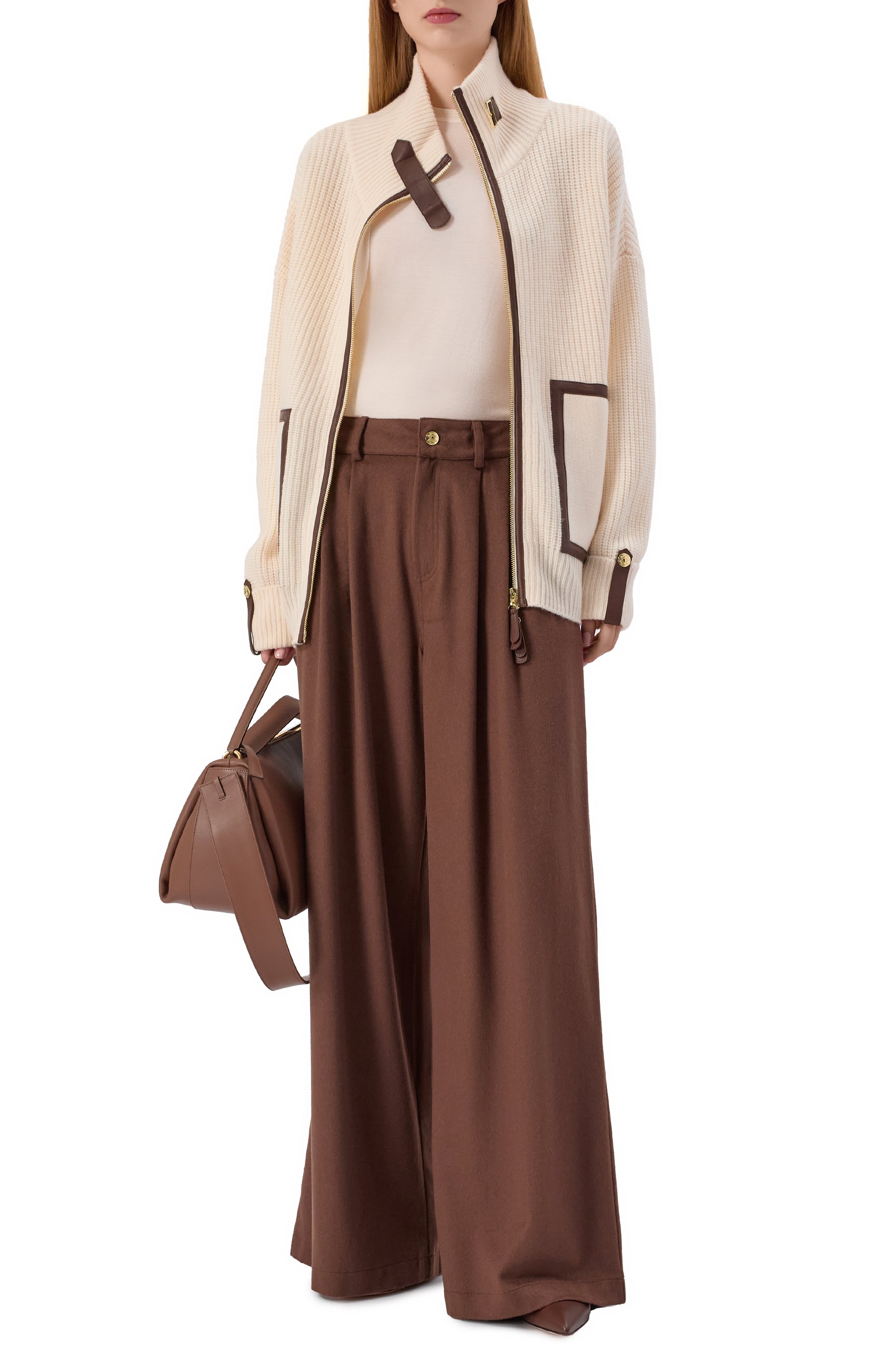 Брюки из шерсти и шелка MAX AND MOI, арт. H25BABILI, фото 2