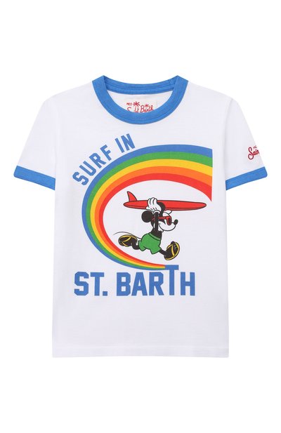 Хлопковая футболка MC2 SAINT BARTH белого цвета по цене 9950 руб., арт. STBK DEAN JR/DENA001/00742B, фото 1 Хлопковая футболка MC2 SAINT BARTH, арт. STBK DEAN JR/DENA001/00742B, фото 1