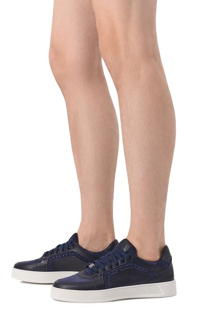 Кожаные кеды ARTIOLI темно-синего цвета по цене 126500 руб., арт. 0S773/LAMA CALF/SUEDE ELITE, фото 3 Кожаные кеды ARTIOLI, арт. 0S773/LAMA CALF/SUEDE ELITE, фото 3