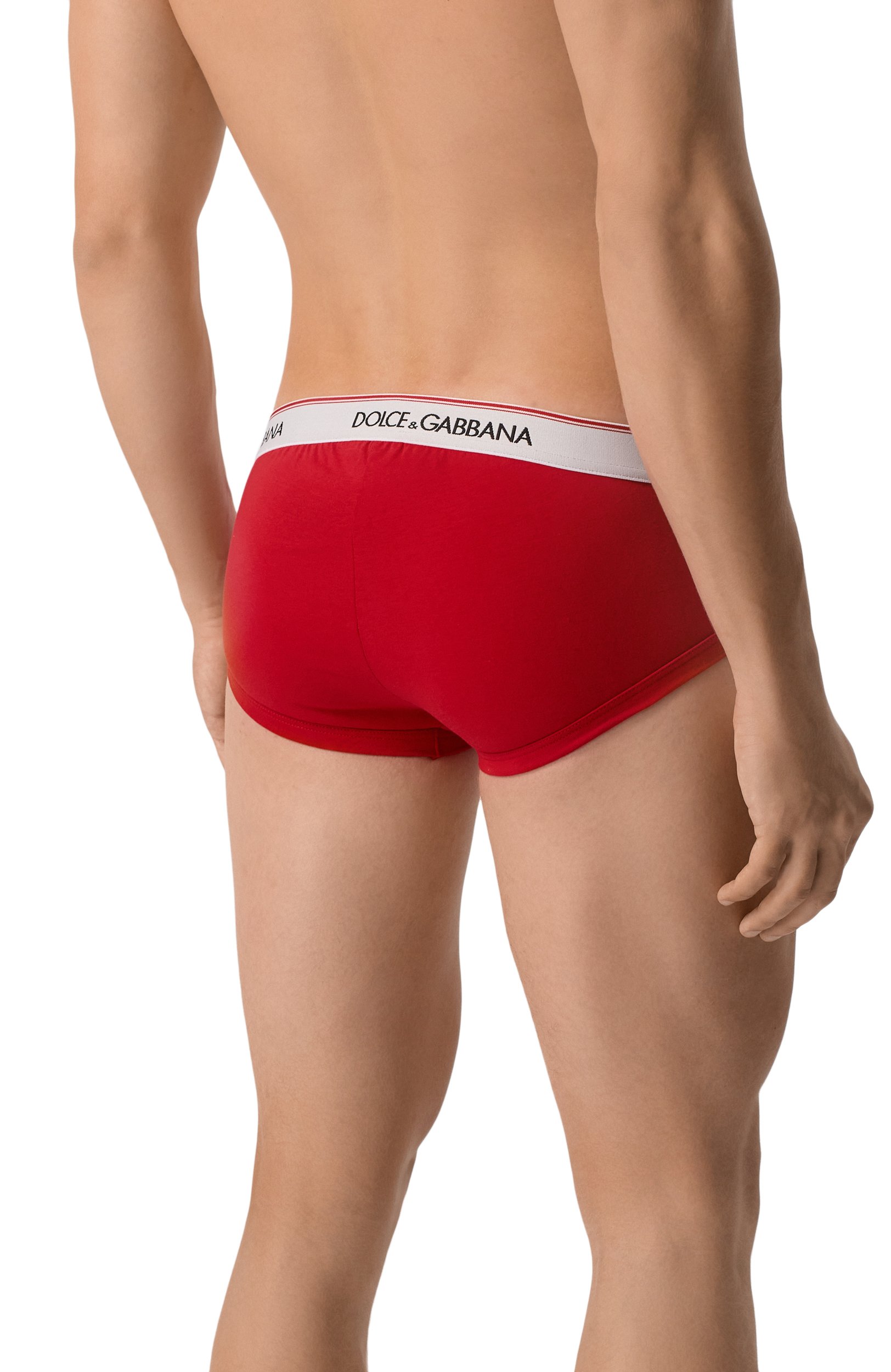 Хлопковые хипсы DOLCE & GABBANA красного цвета по цене 8420 руб., арт. M3F76J/0UAIG, фото 3 Хлопковые хипсы DOLCE & GABBANA, арт. M3F76J/0UAIG, фото 3