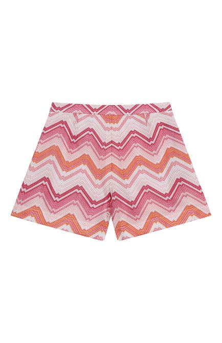 Детские шорты из вискозы MISSONI разноцветного цвета, арт. MW6A79/Q0073/12-16 | Фото 2 (Нос: Не проставлено; Материал сплава: Проставлено; Материал внешний: Вискоза)
