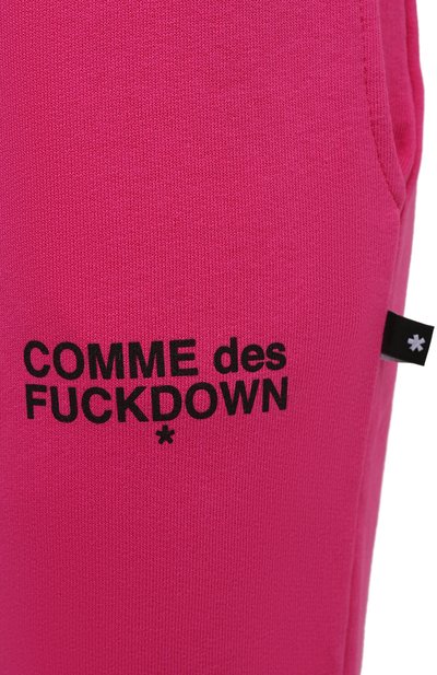 Хлопковые джоггеры COMME DES FUCKDOWN фуксия цвета по цене 9440 руб., арт. CDFD1353, фото 5 Хлопковые джоггеры COMME DES FUCKDOWN, арт. CDFD1353, фото 5